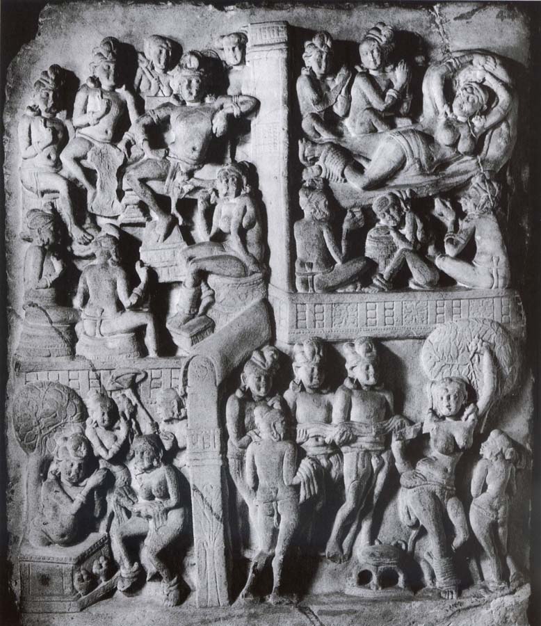 The Dream of Maya and the Birth of Buddha, plate at the basement of the stupa of Amaravati